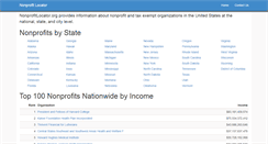 Desktop Screenshot of nonprofitlocator.org
